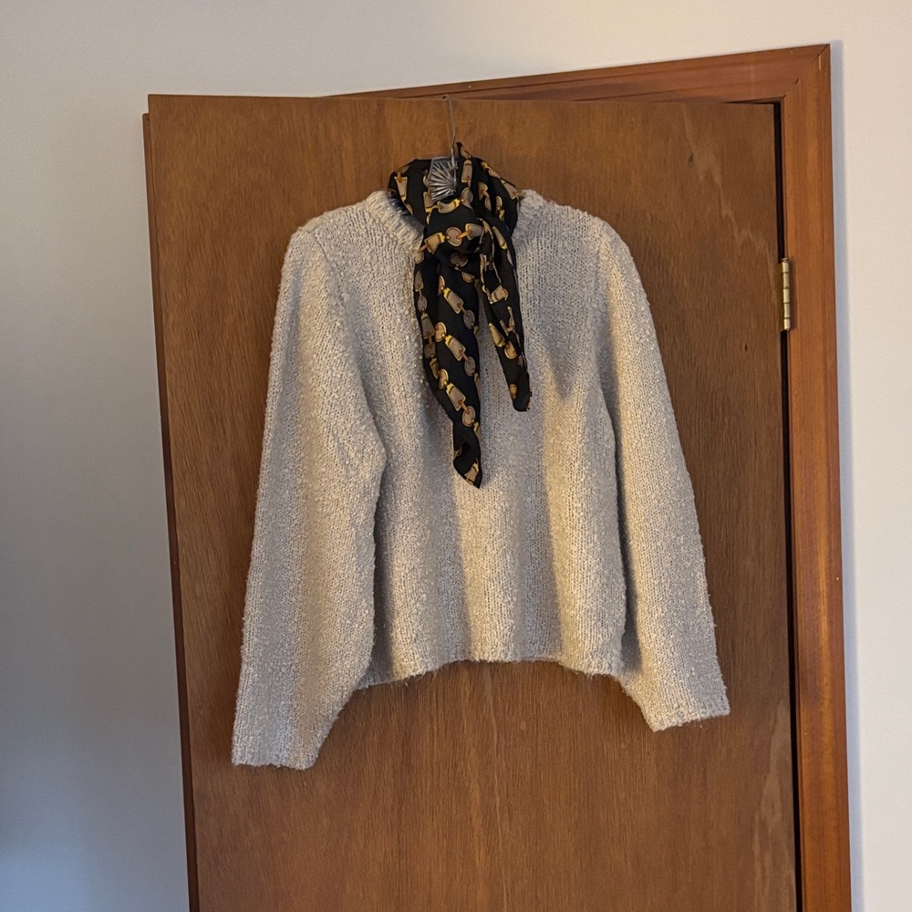 H&M Cream Textured Sweater